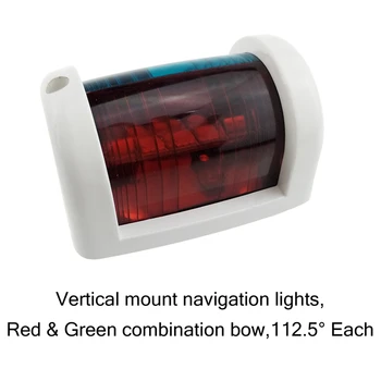 Morski Čoln Zelena Desno + Rdeča Boku LED Navigacija Svetlobe-Bela