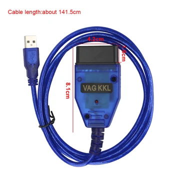 USB Kabel za Diagnostiko Optičnega VAG-COM 409.1 OBD2 Vag Com 409Com Za VW Audi Seat Volkswagen, Škoda CH340 Čip Scan Orodje Vmesnik