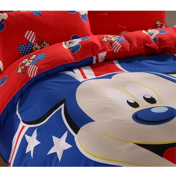 Disney Modra Mickey Mouse Rjuhe Kritje Set 3 ali 4 Kosov Twin Enotni Velikosti Posteljnine Komplet za Otroke Spalnica Dekor Posteljno Perilo