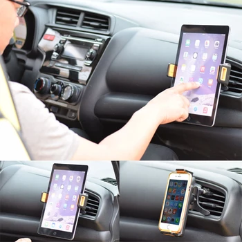 360 Rotacijski Avto Zraka Vent Tablet Nastavek Držalo, Stojalo za iPad, GPS, Samsung LG Tablet 4-10 Palčni Naprave za iPhone Avto Nosilec