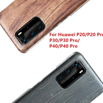 Za Huawei P40/P30/P30 Pro/P30 Lite/P20 /P20 Pro/P20 Lite oreh Enony Lesa, Palisander MAHAGONI Lesene Nazaj Primeru Zajema