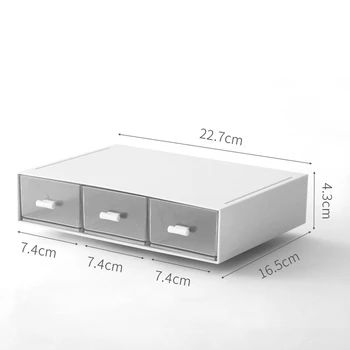 DIY Predal Desk Škatla za Shranjevanje Plastičnih Multi-layer Dokument manjše izdelke Imetnik Ličila Box Mini Nakit Kabinet Organizator Posode