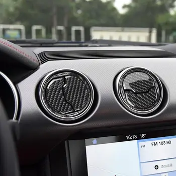 Novo Ogljikovih Vlaken Klima Prezračevalni Odprtini Kritje Trim Za Ford Mustang+ Avto Notranje Urejanje Nastavitev