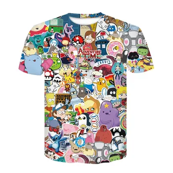 Poletje je novega moške anime natisni T-shirt moda risanka rick in morty znanost T-shirt 3D cartoon T-shirt