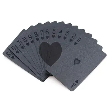 Črni Mat Plastičnih Kart za Poker PET Nepremočljiva Igralne Karte Za namizne Igre