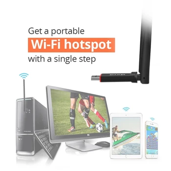 Tenda U6 300Mbps Brezžični Omrežni vmesnik USB mrežno Kartico, Prenosna dostopna Točka Wi-Fi, 1*6dBi Zunanjo Anteno, 802.11 n 2,4 GHZ
