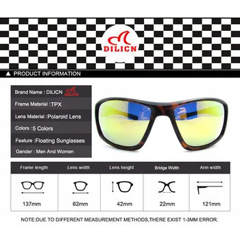 Moški Polarizirana Objektiv Float Vodo, sončna Očala Moški Športni Ribolov sončna Očala TPX Material Plava Očala UV400