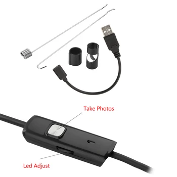 5.5 MM Objektiv 1M/1,5 M/2M/5M Trdi Kabel Android USB-Endoskop Fotoaparata indikatorska Lučka Borescopes Kamero Za PC Android Telefon