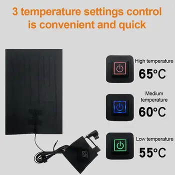 Tri Stopnje Temperature Prilagoditev je Mogoče Oprati USB Krpe, Električni Grelec Pad Grelni Element Za Oblačila Sedež Pet Toplejše