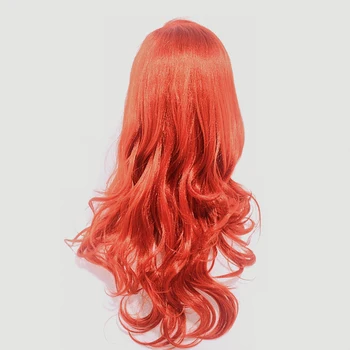 Halloween ženske Leglo morska deklica cosplay Lasuljo Pincess Ariel rdeče valoviti lasje Stranka Fazi Vlogo Igra taylor rdeče styled lasuljo