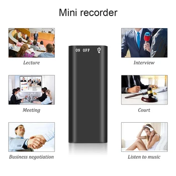 Kebidumei Profesionalni Aktivira Snemanje Pen Mini Digital Snemalnik zvoka Snemanje Zvoka Dictaphone MP3 Predvajalnik 8GB