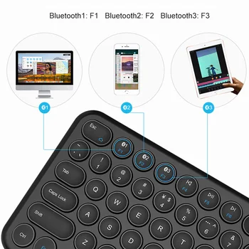 Brezžično Tipkovnico Bluetooth Tiho Gaming Tipkovnica Za Macbook, iPhone, iPad Tipkovnica za Tablične RAČUNALNIKE Računalnik Gamer Tipkovnice Gaming PC