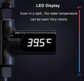 Xiaomi LED Zaslon Domov Vodo Tuš Termometer Pretok Vodne Električne energije, Vode Temperture Meter Zaslon Za otroško Nego