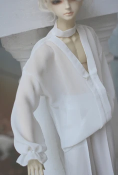 BJD lutka obleko, ki je primerna za 1/3 1/4 POPO68 velikost V-neck luč rokav šifon puloverju lutka opremo