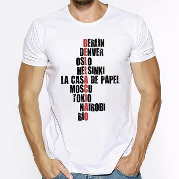 La Casa De Papel majica s kratkimi rokavi Ženske Hiša iz Papirja, T-shirt Moški Smešno Design Denar Risanka Tees Vrhovi Ženska T-Shirt Hip Hop
